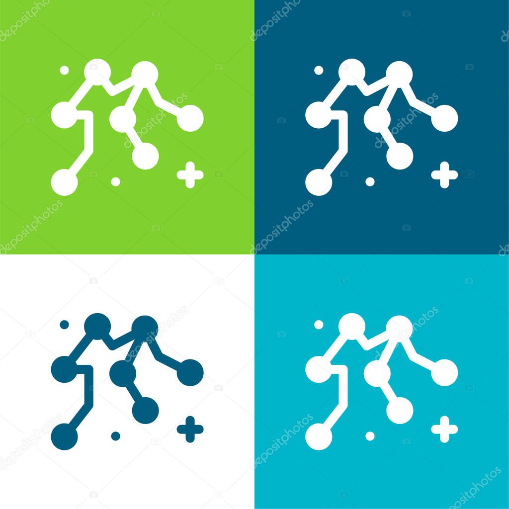 Aquarius Flat four color minimal icon set