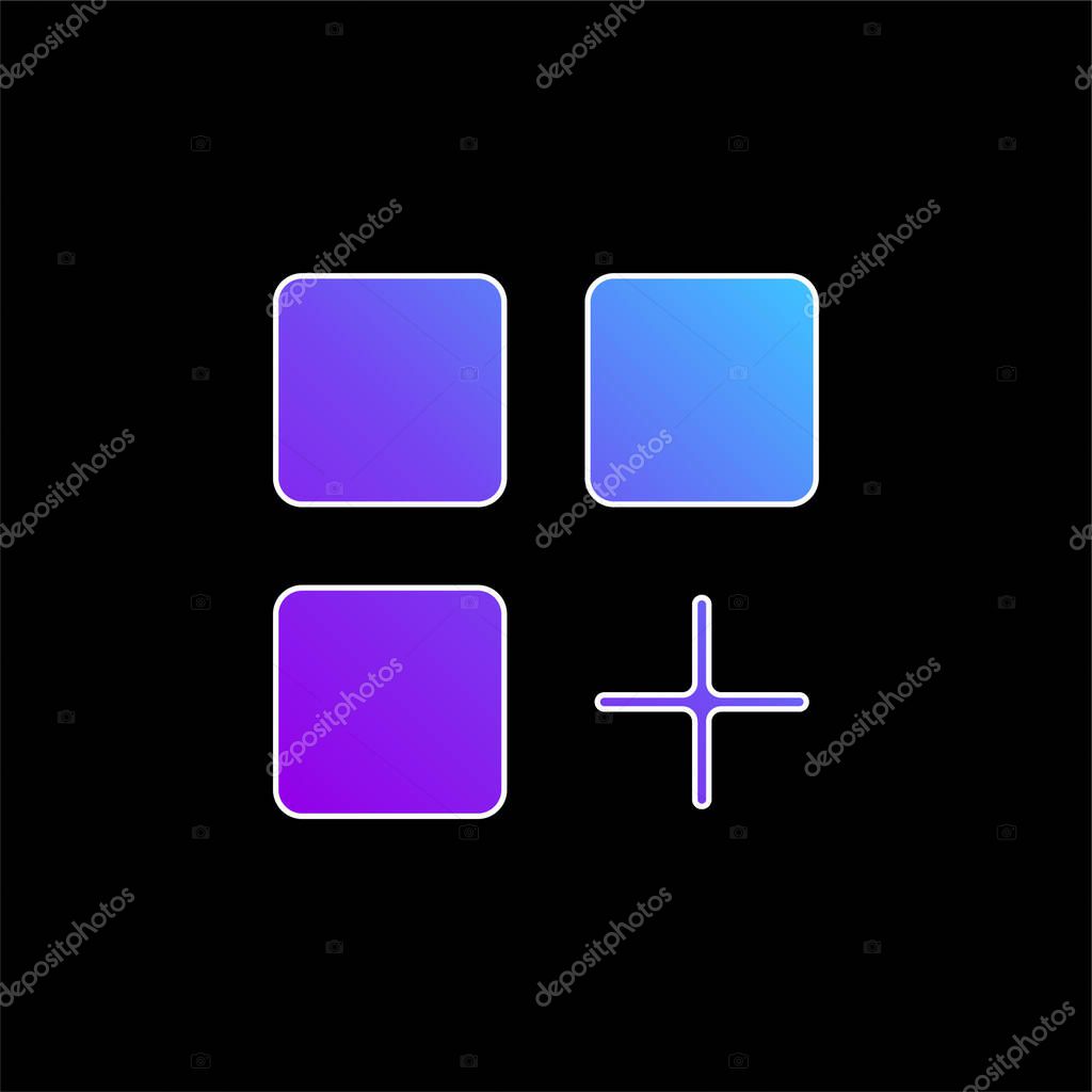 Add blue gradient vector icon