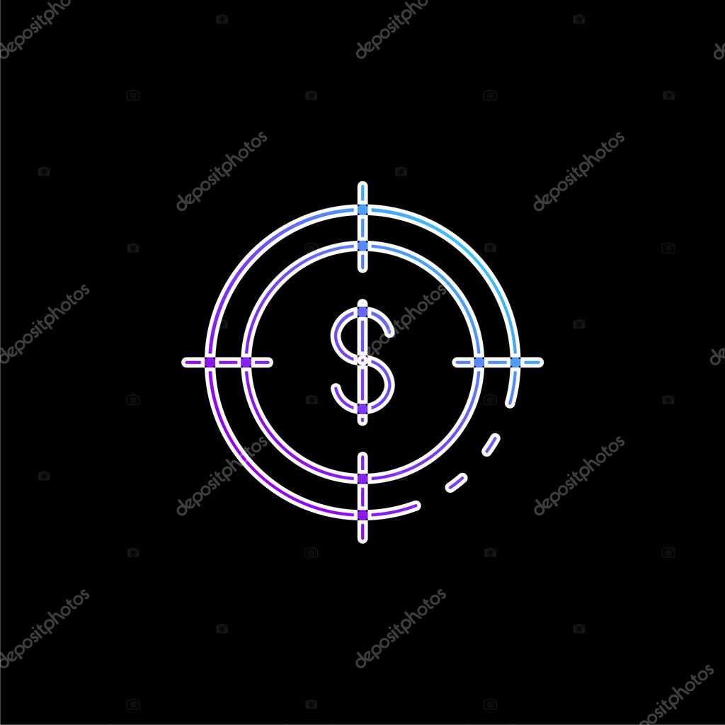 Aim blue gradient vector icon