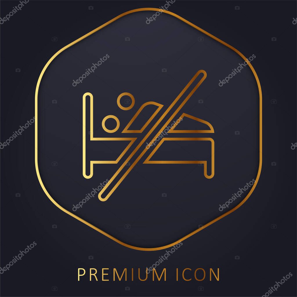 Abstinence golden line premium logo or icon