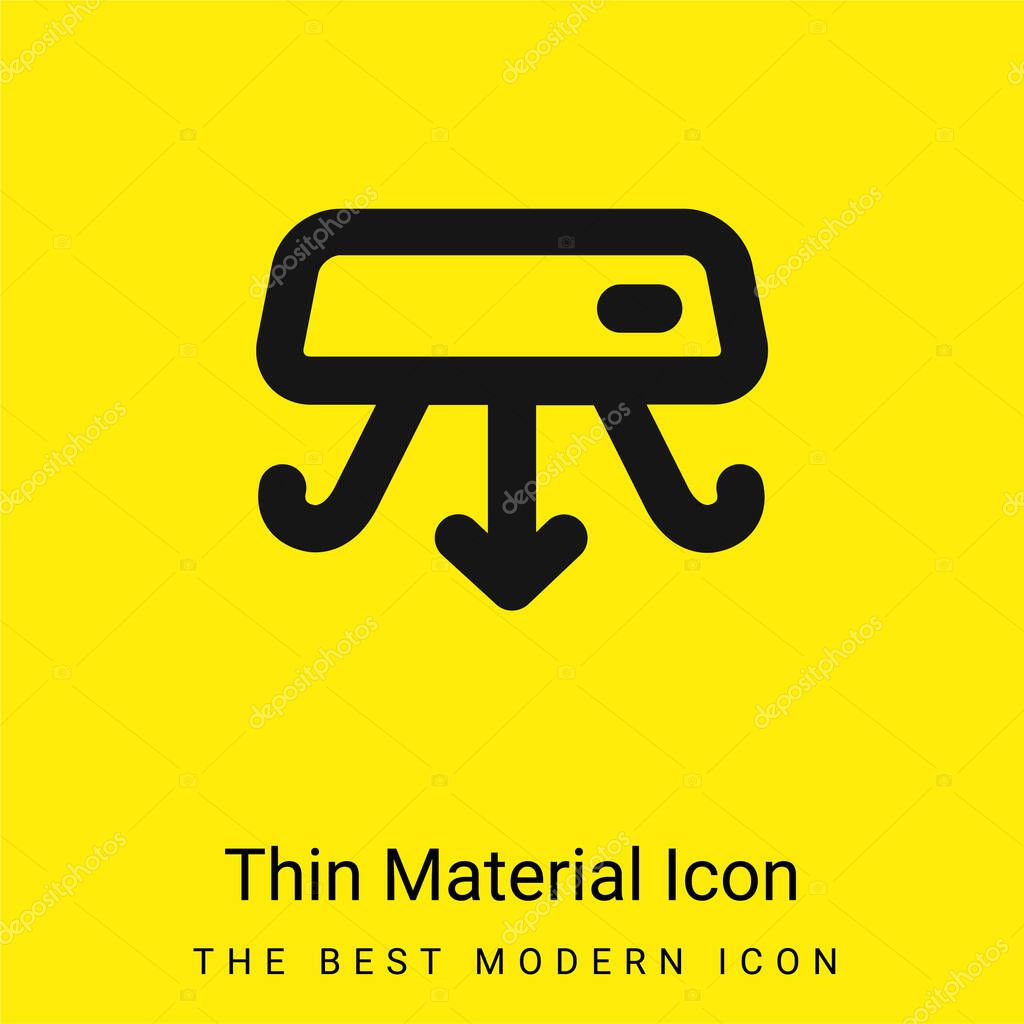 Aircondition minimal bright yellow material icon