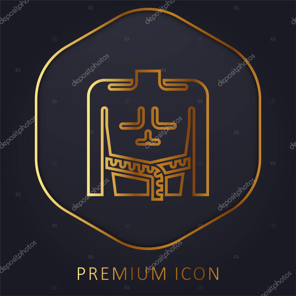 Body Mass golden line premium logo or icon