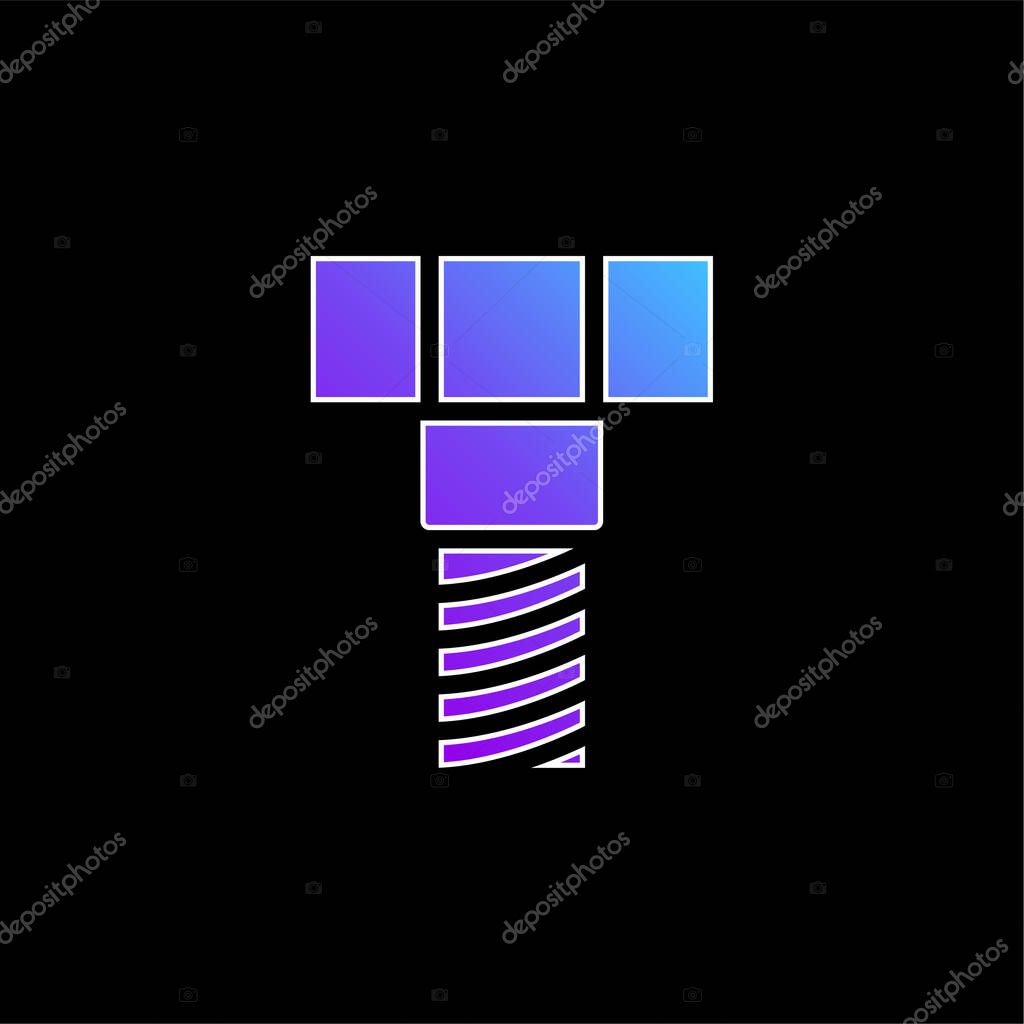 Bolt blue gradient vector icon