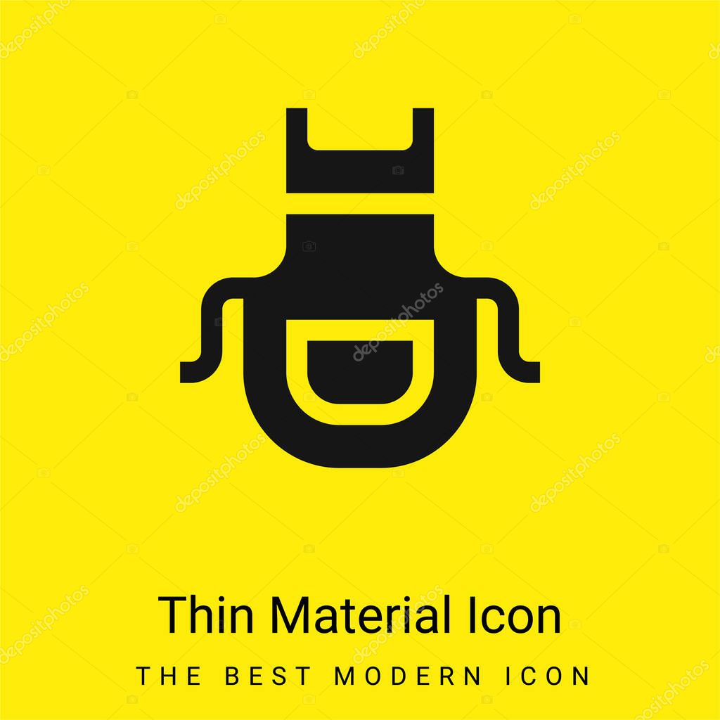 Apron minimal bright yellow material icon