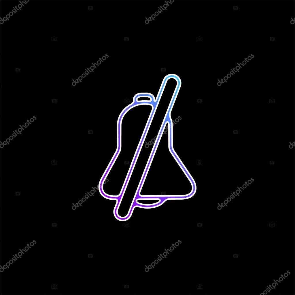 Bell With A Slash blue gradient vector icon