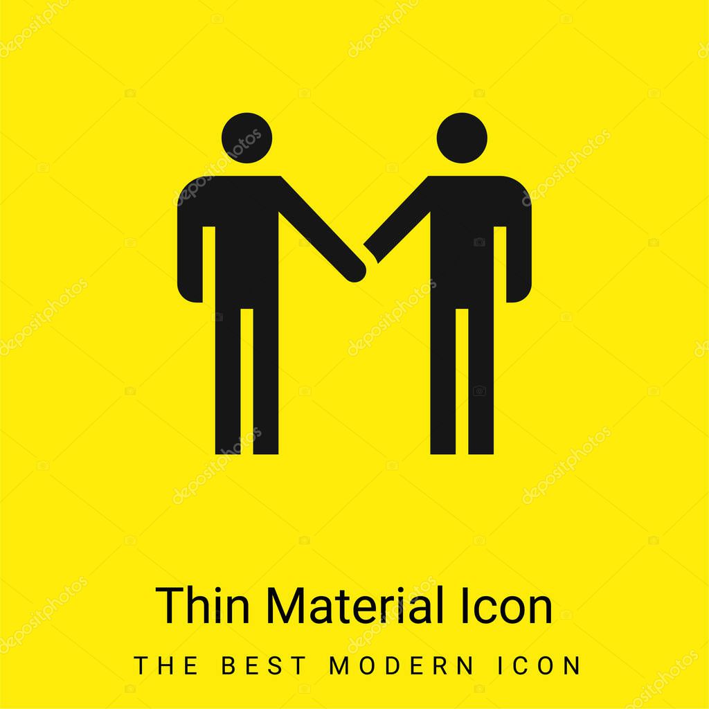 Agreement minimal bright yellow material icon