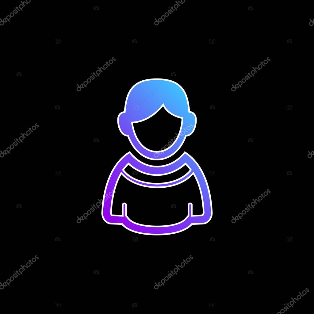 Boy blue gradient vector icon