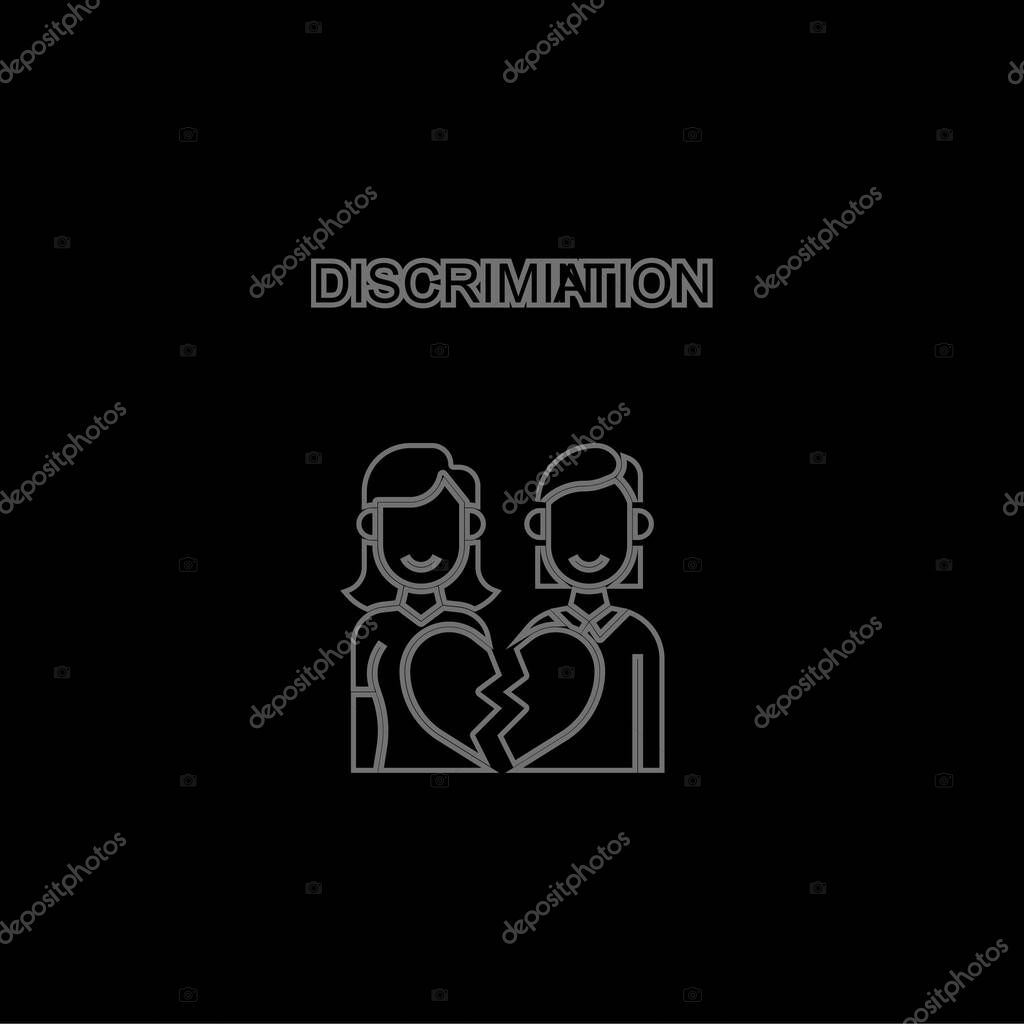 Anti Lesbian silver plated metallic icon
