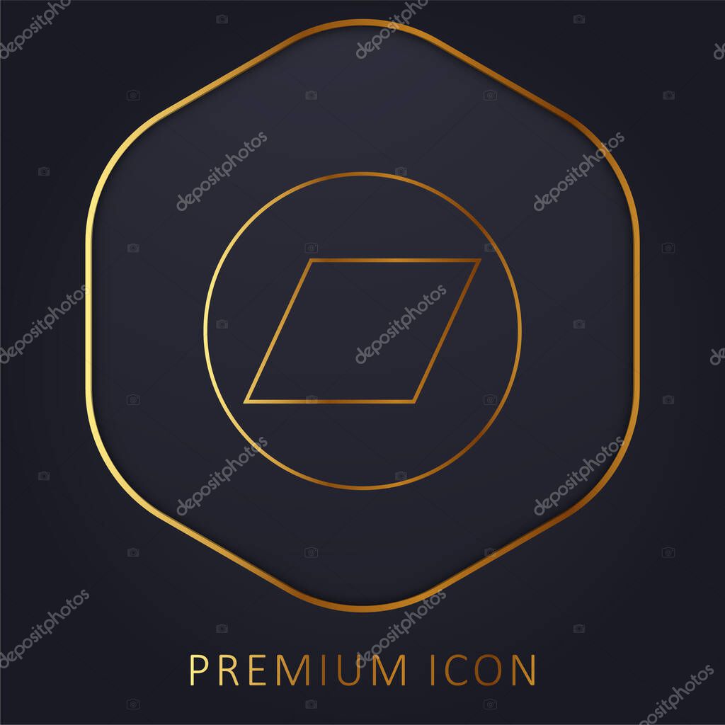 Bandcamp Logo golden line premium logo or icon