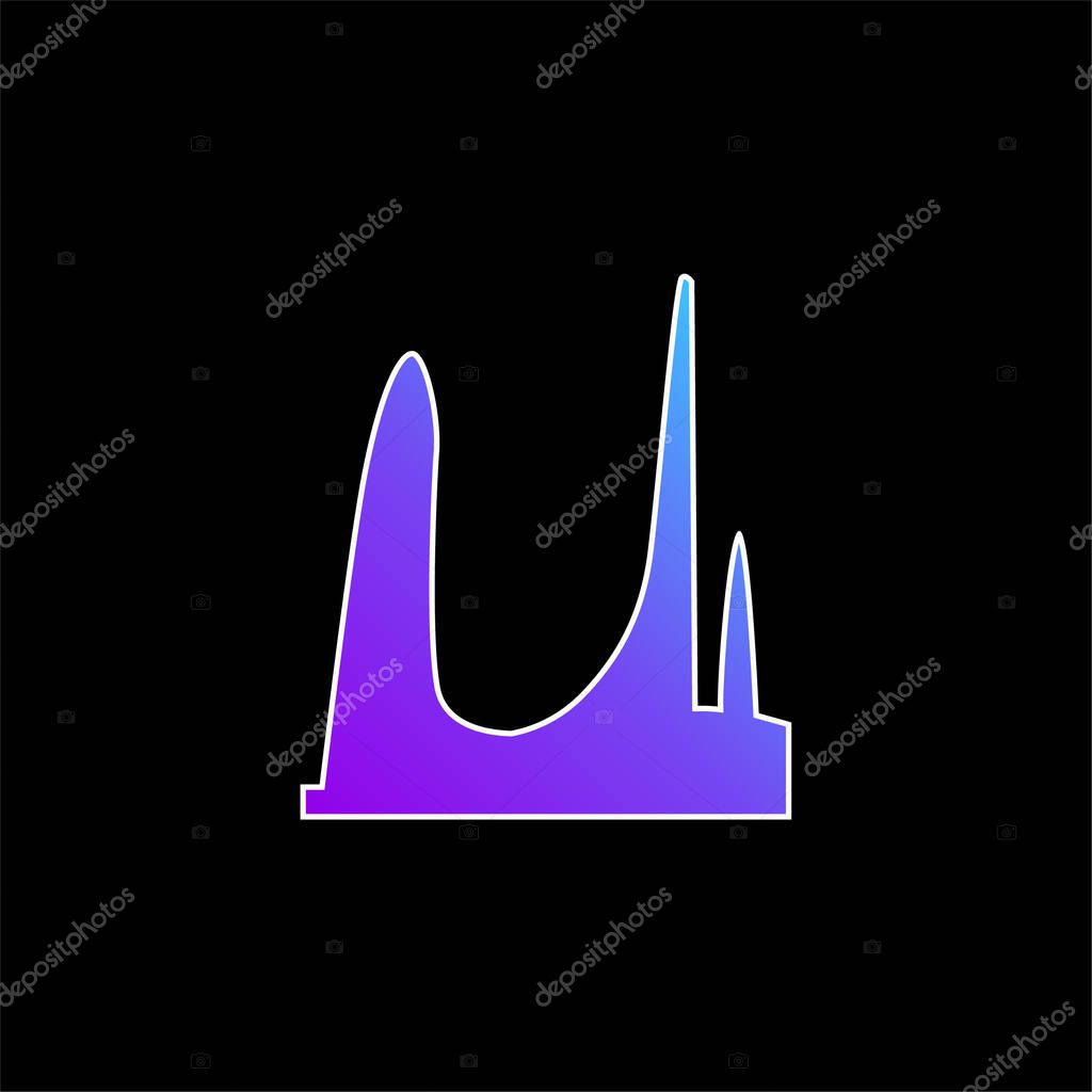 Afrikaans Language Monument, South Africa blue gradient vector icon