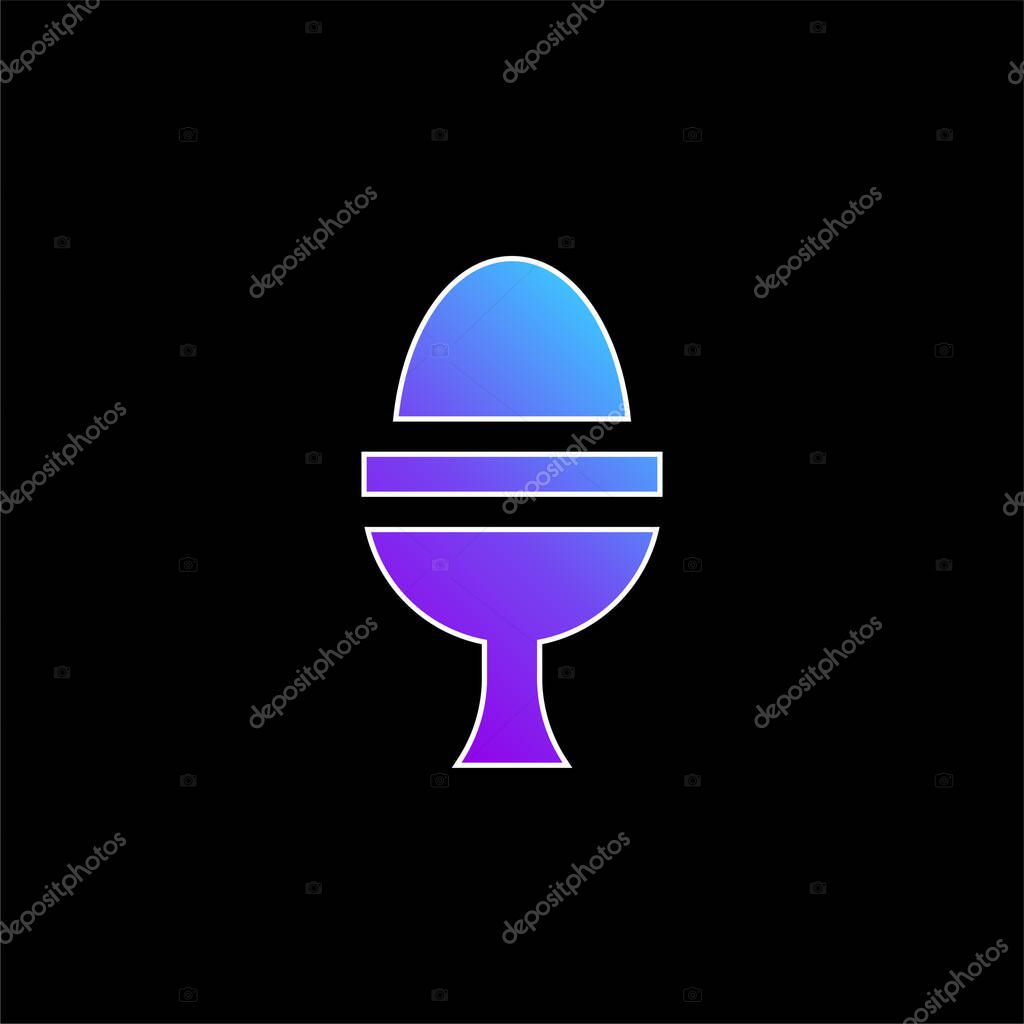 Boiled Egg blue gradient vector icon