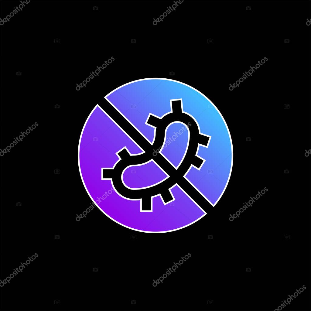Antibacterial Fabric blue gradient vector icon
