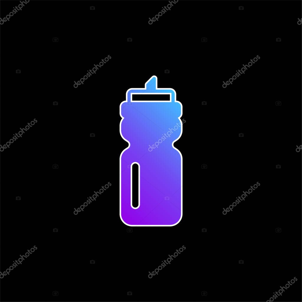 Bottle blue gradient vector icon