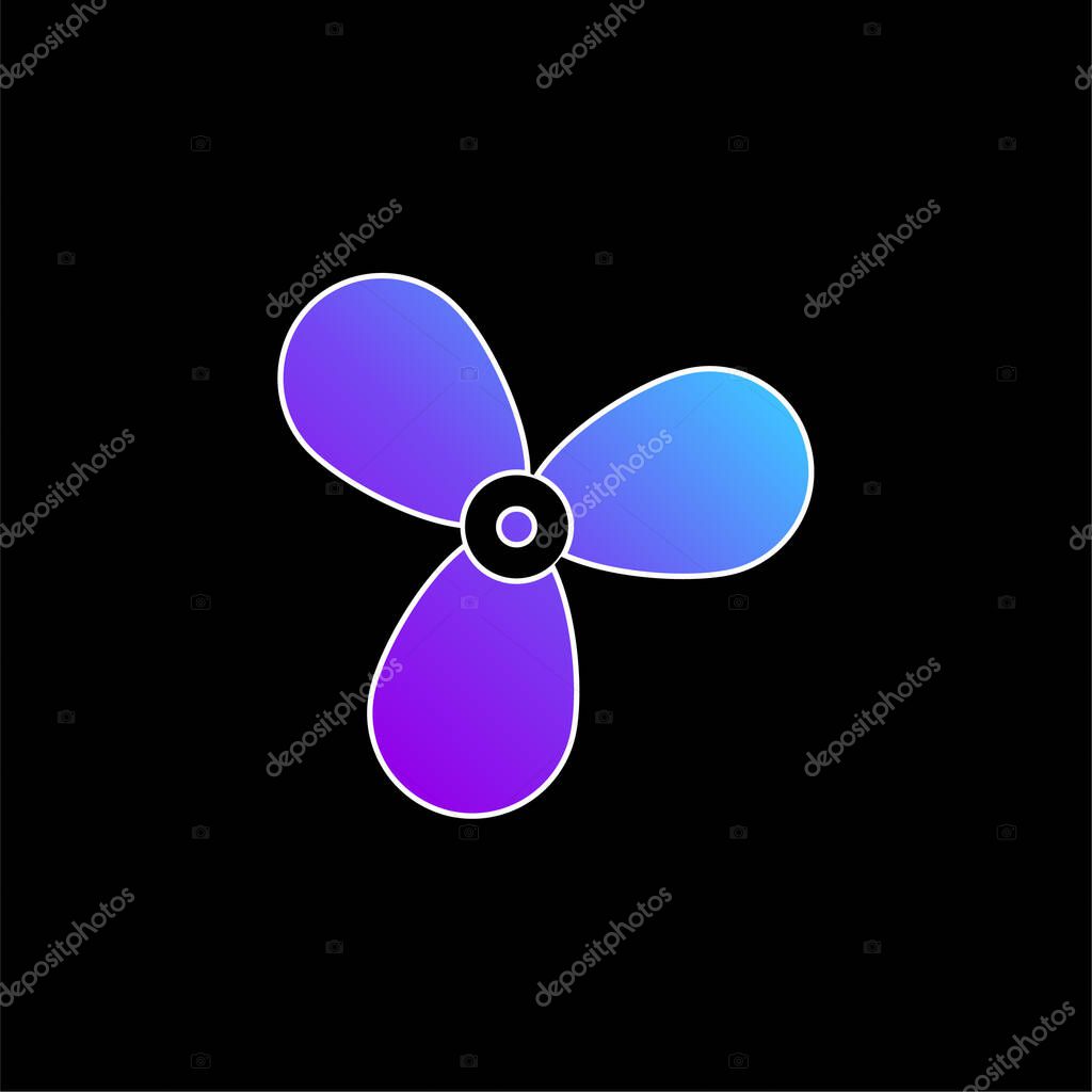 Boat Propeller blue gradient vector icon