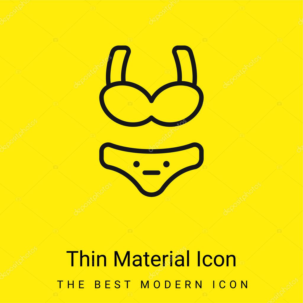 Bikini minimal bright yellow material icon