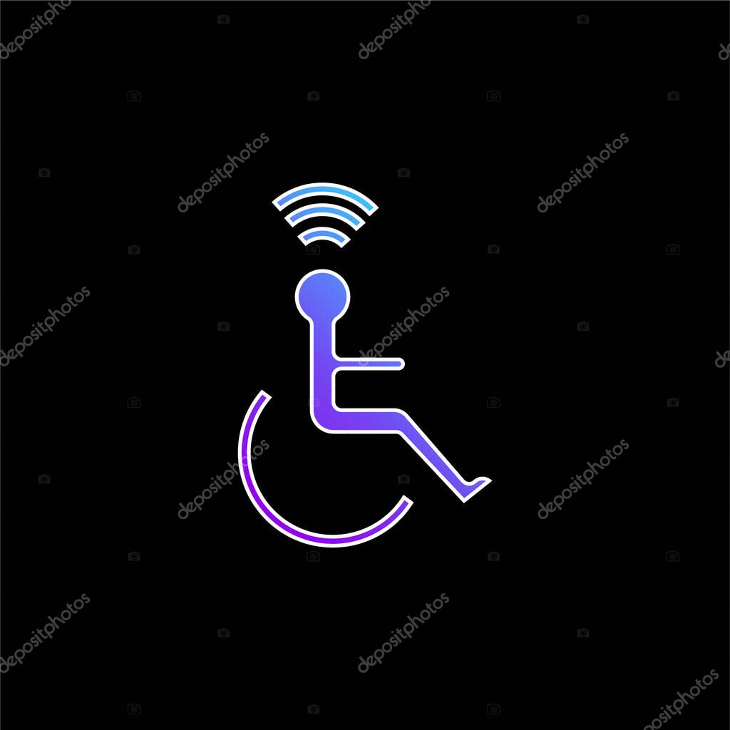 Accesibility blue gradient vector icon