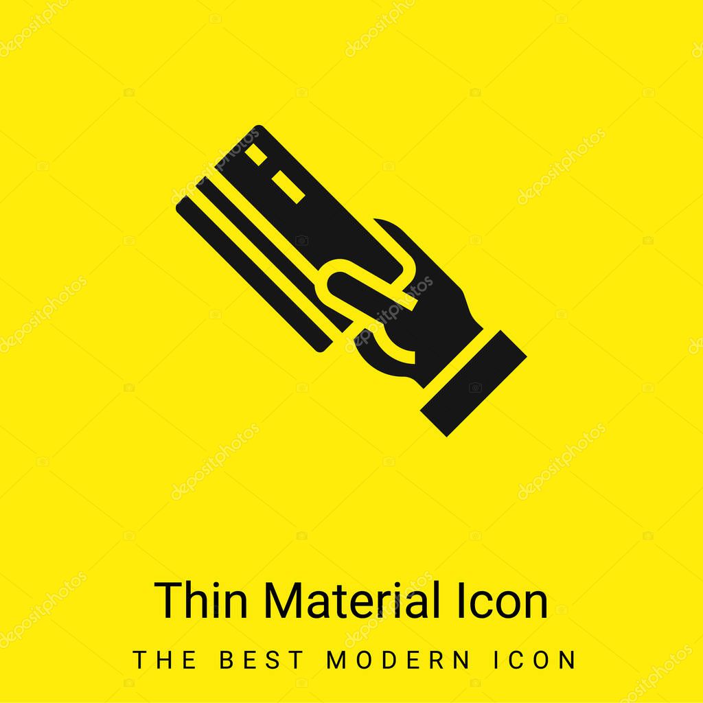 Atm minimal bright yellow material icon