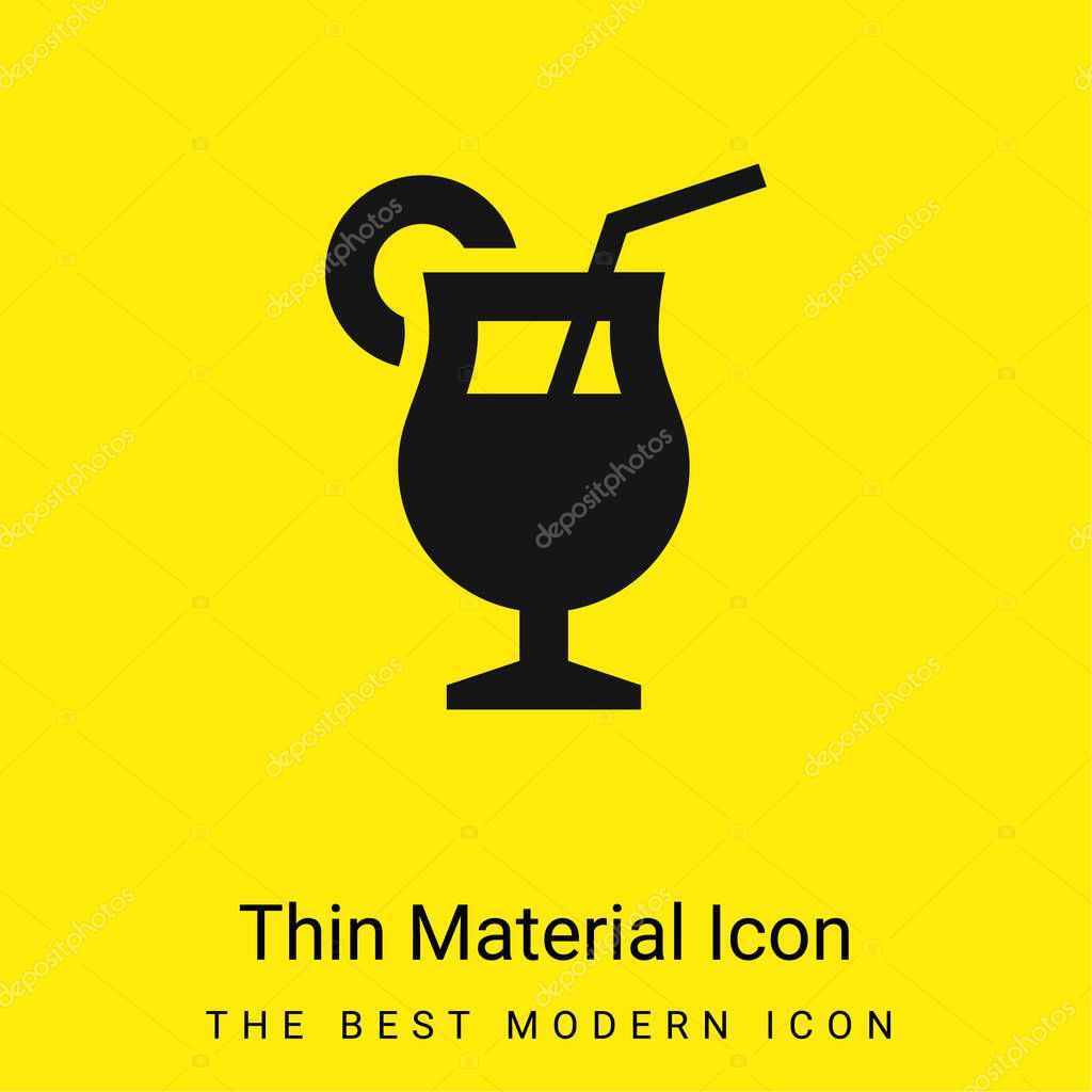 Beverage minimal bright yellow material icon