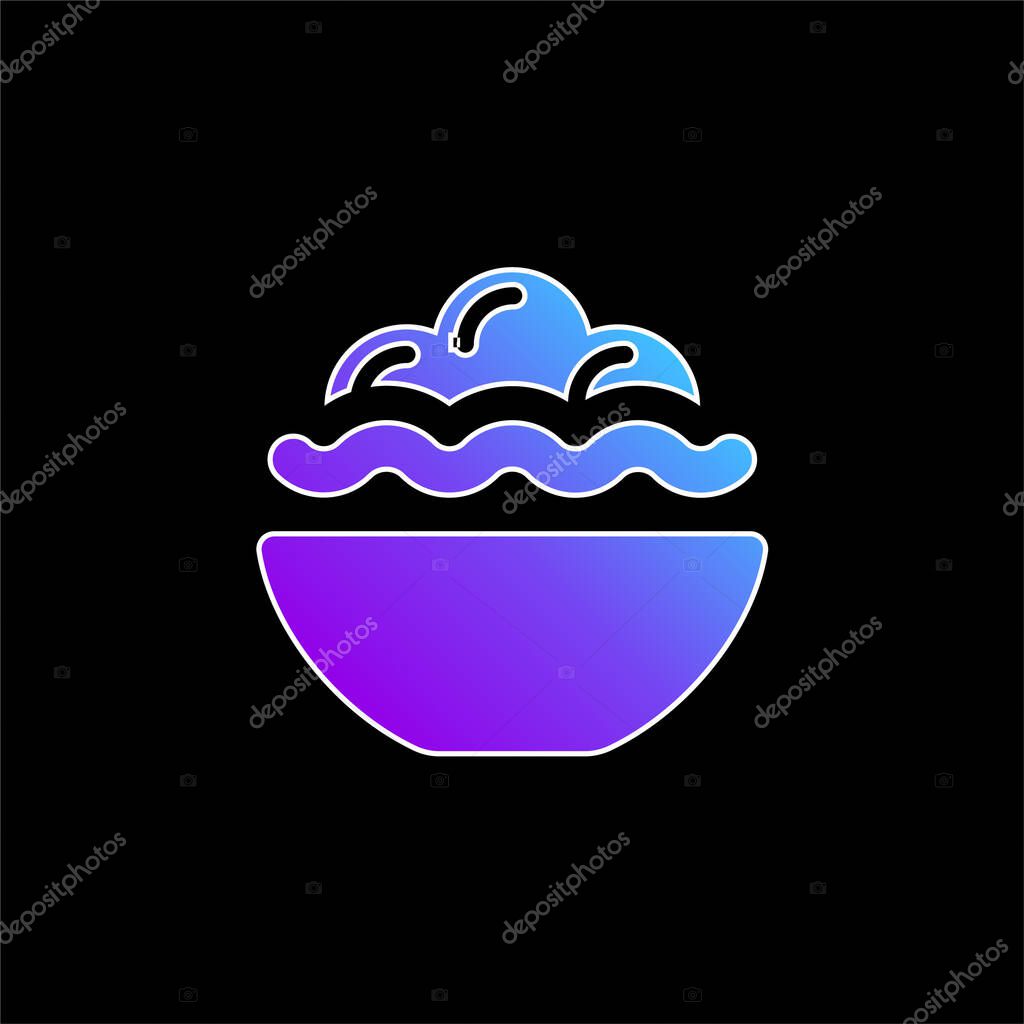 Bowl Full Of Food blue gradient vector icon