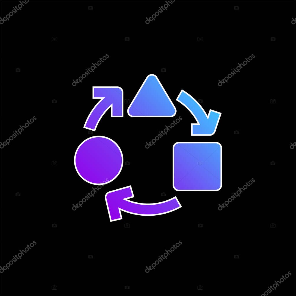 Adaptive blue gradient vector icon