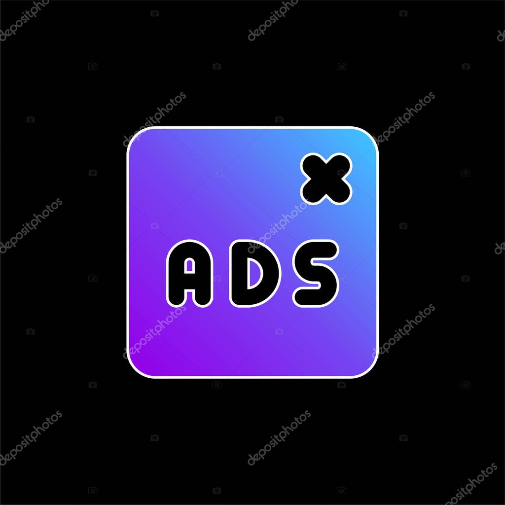 Blocked blue gradient vector icon