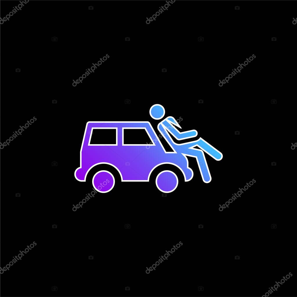 Accident blue gradient vector icon