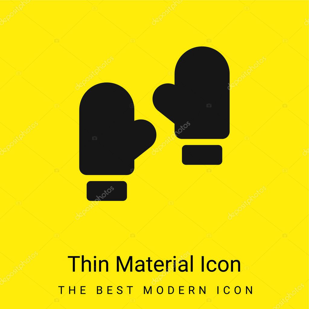 Boxing minimal bright yellow material icon
