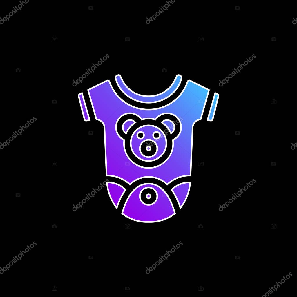 Baby Clothes blue gradient vector icon