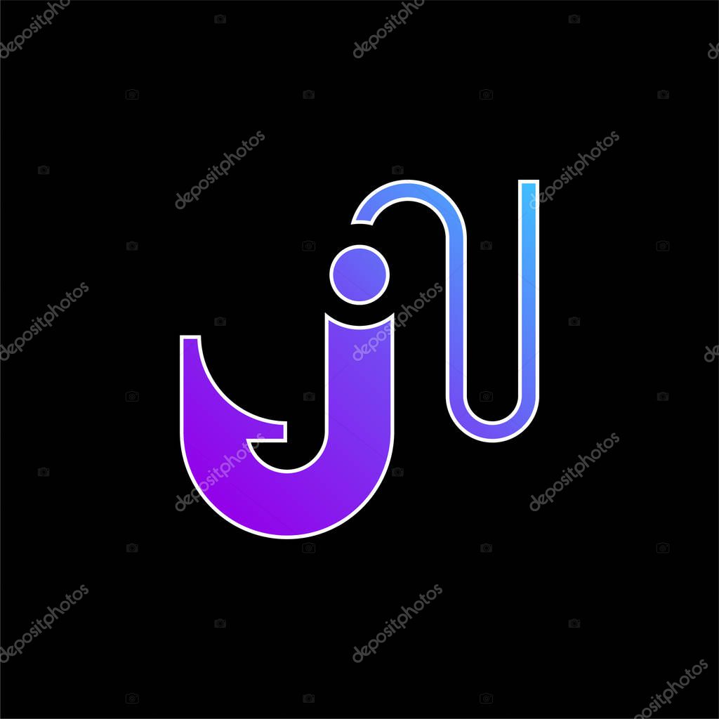 Bait blue gradient vector icon