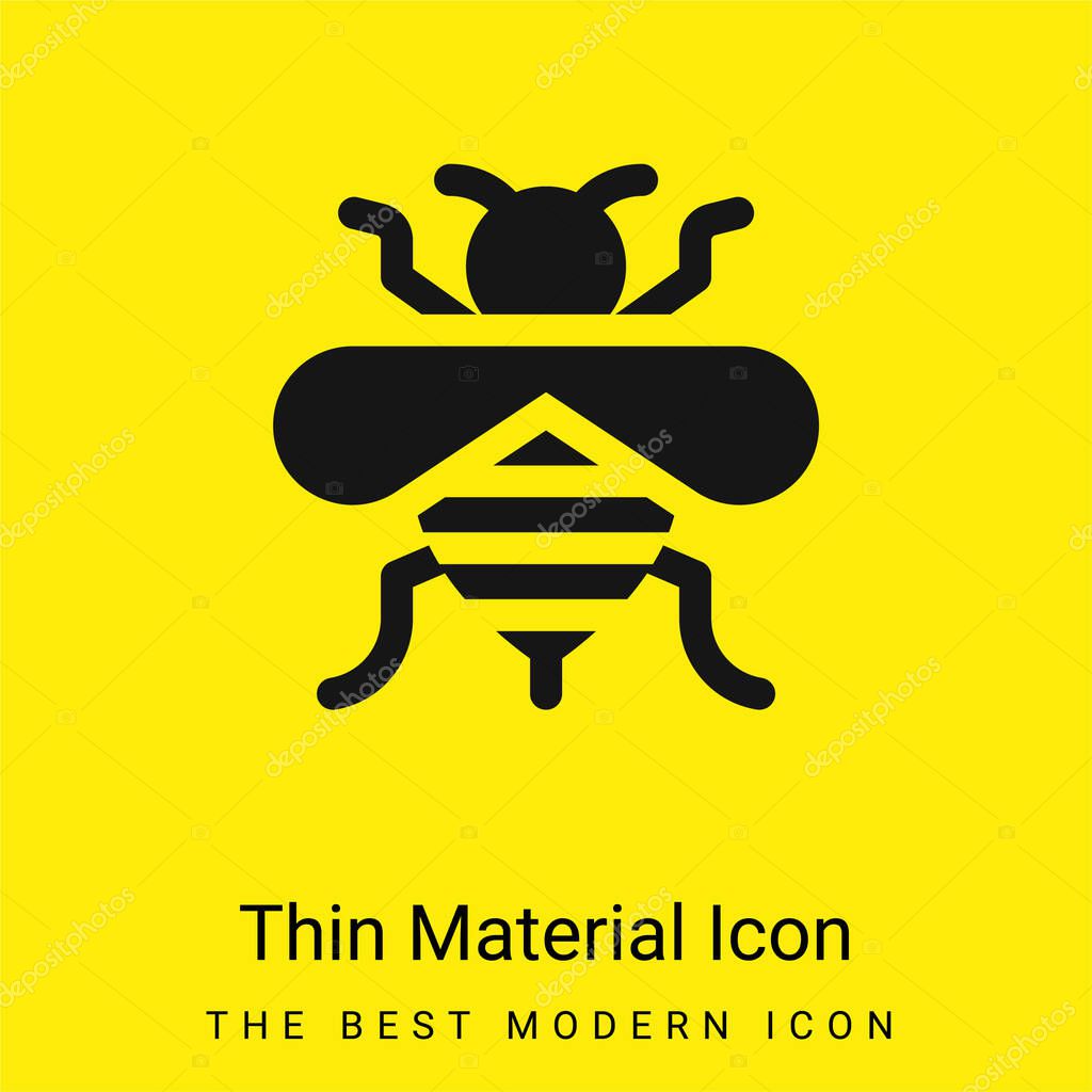 Bee minimal bright yellow material icon