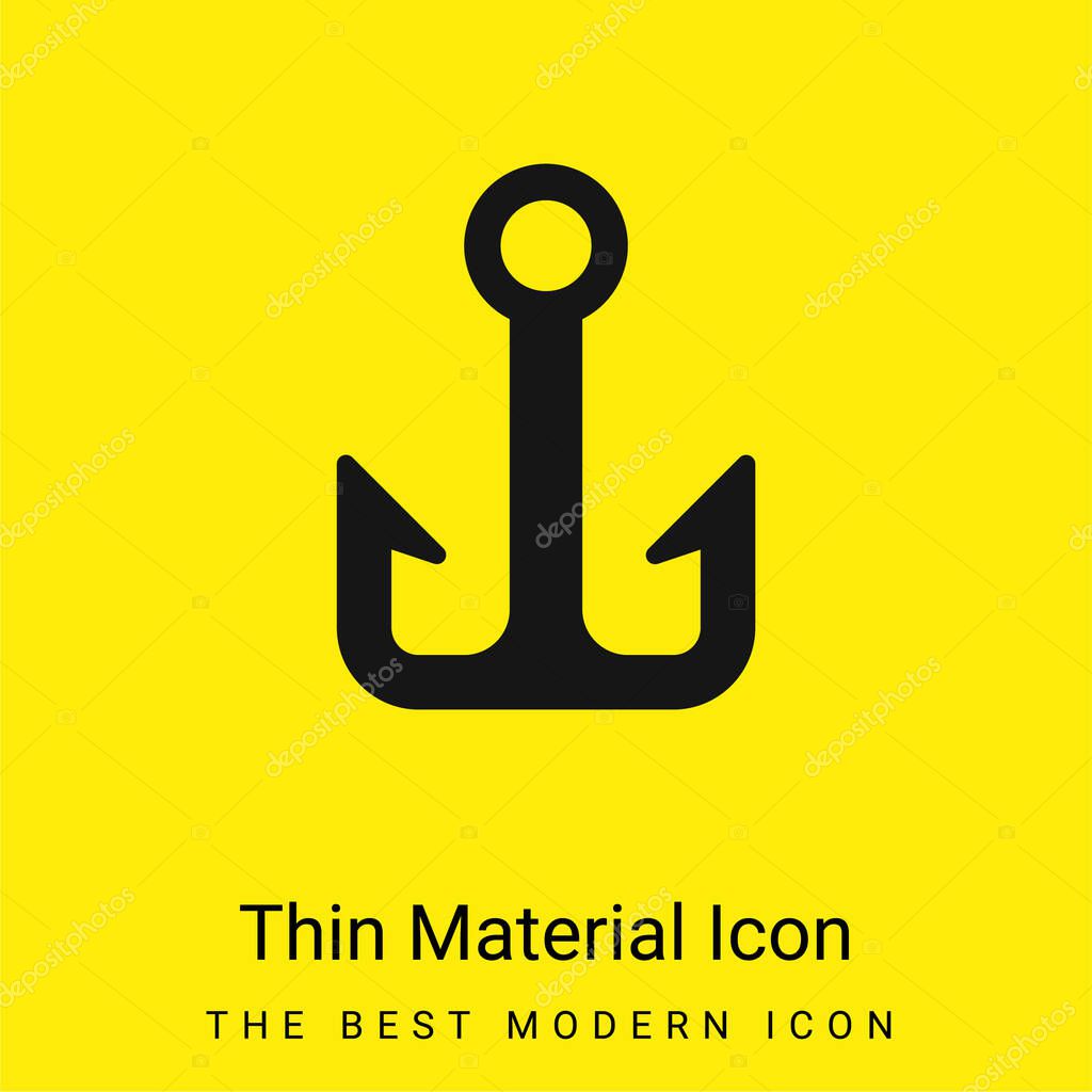 Anchor minimal bright yellow material icon