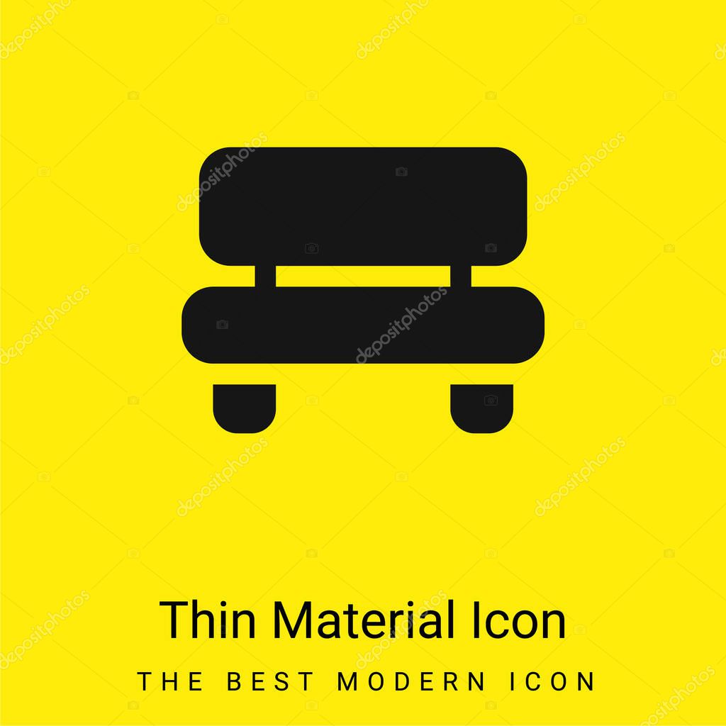 Bench minimal bright yellow material icon