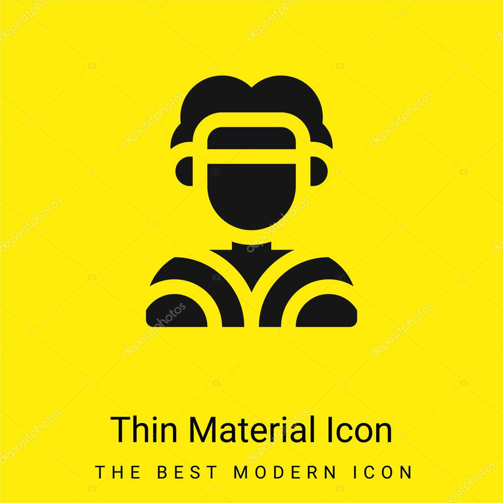 Aboriginal minimal bright yellow material icon