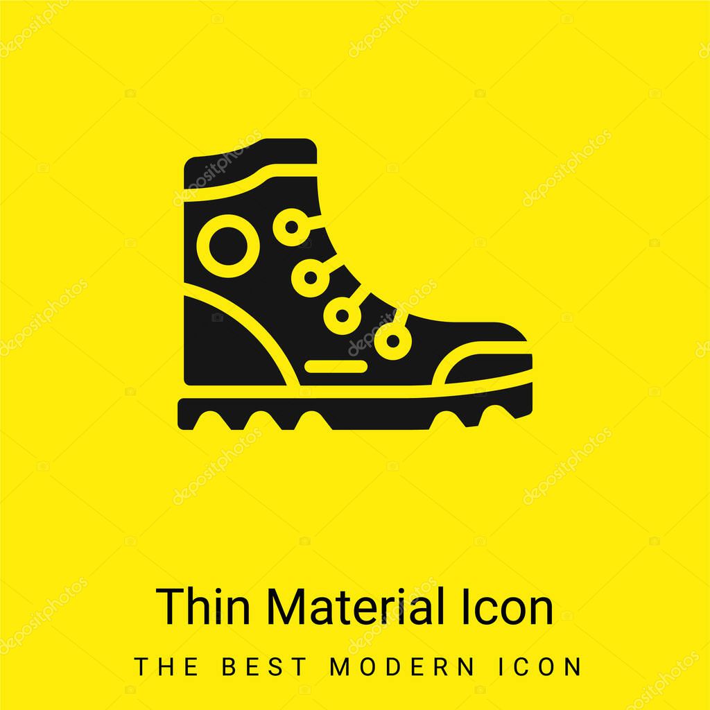 Boot minimal bright yellow material icon