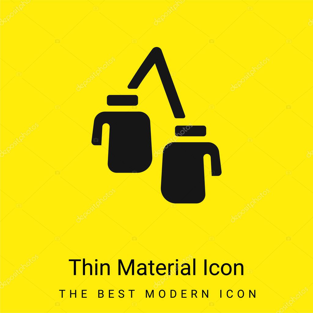 Boxing minimal bright yellow material icon