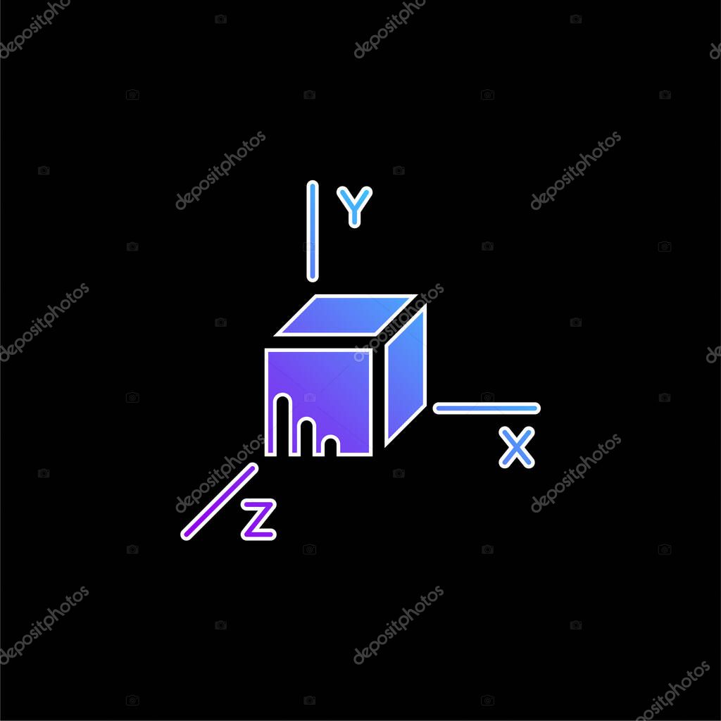 Axis blue gradient vector icon