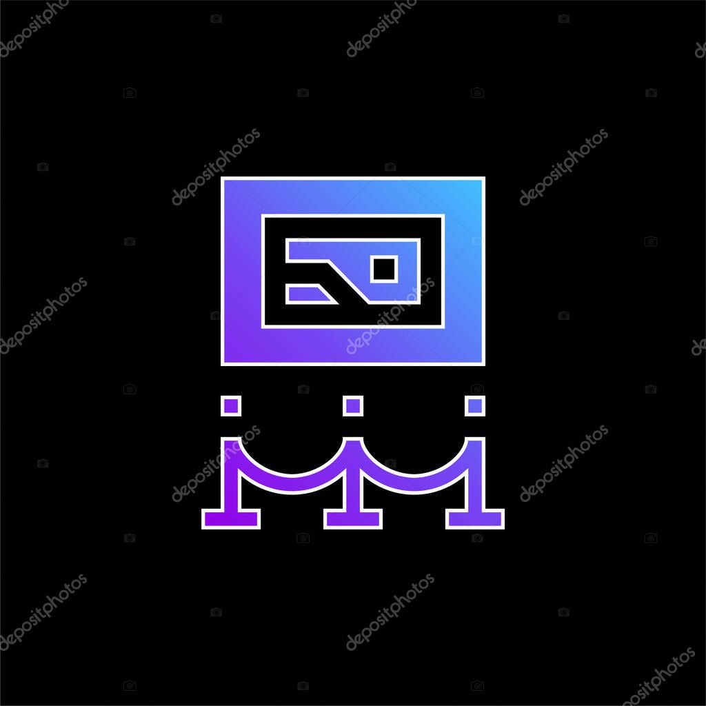 Art Museum blue gradient vector icon
