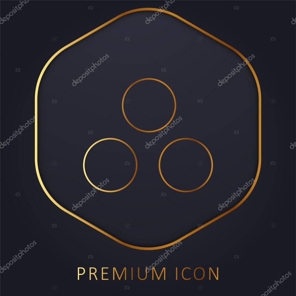 Ammunition golden line premium logo or icon