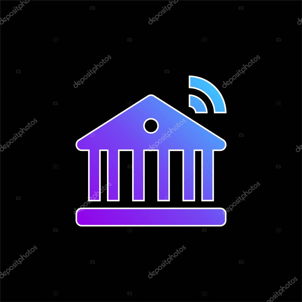 Banking blue gradient vector icon