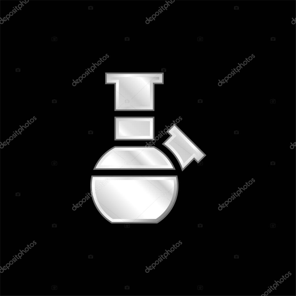 Bong silver plated metallic icon