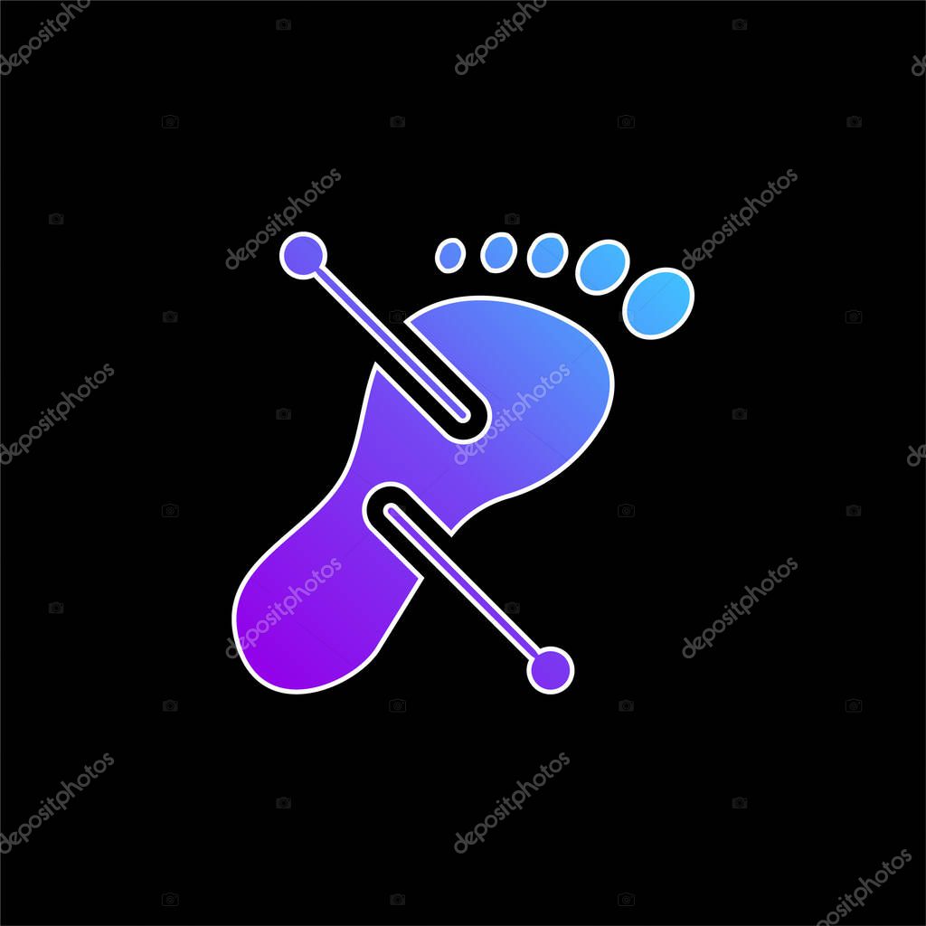 Acupuncture blue gradient vector icon