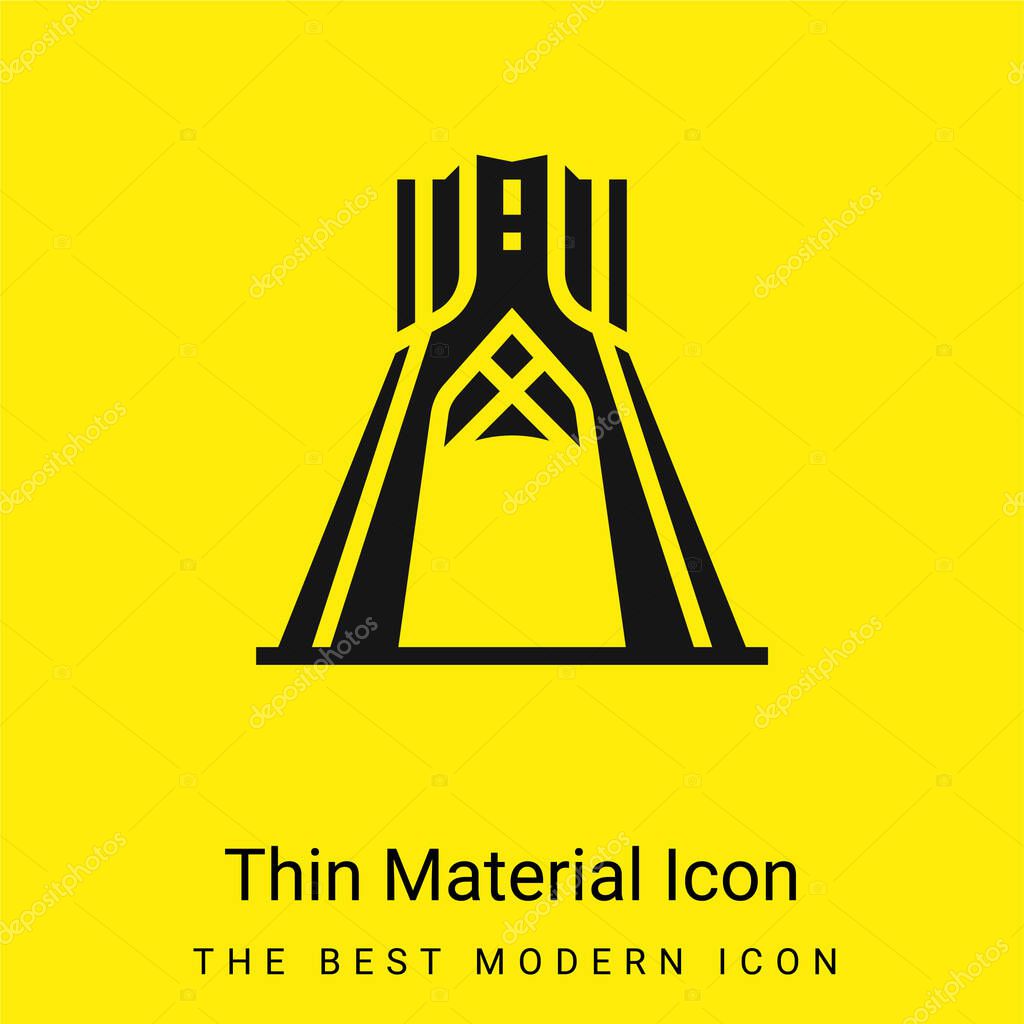 Azadi minimal bright yellow material icon