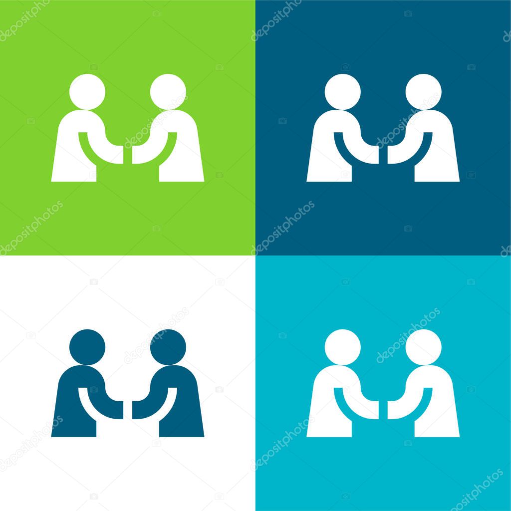 Agreement Flat four color minimal icon set