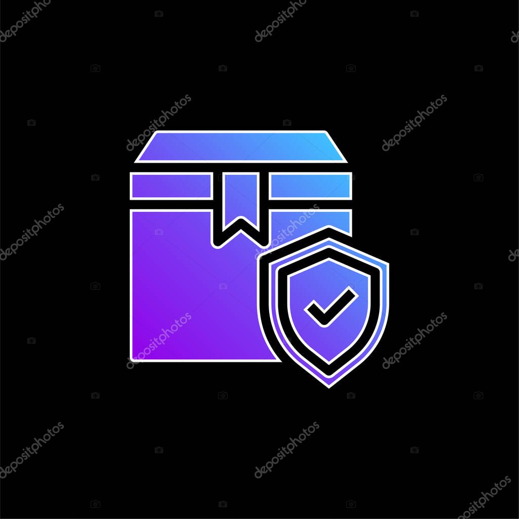 Box blue gradient vector icon