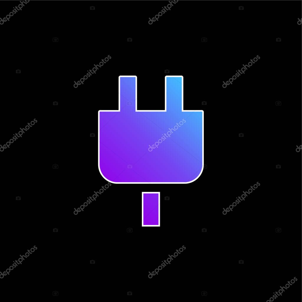 Black Plug Head blue gradient vector icon