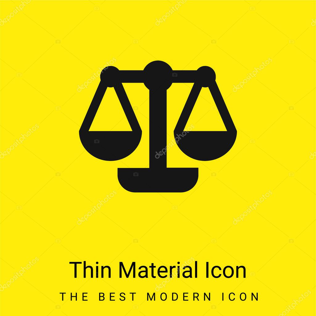Balance minimal bright yellow material icon