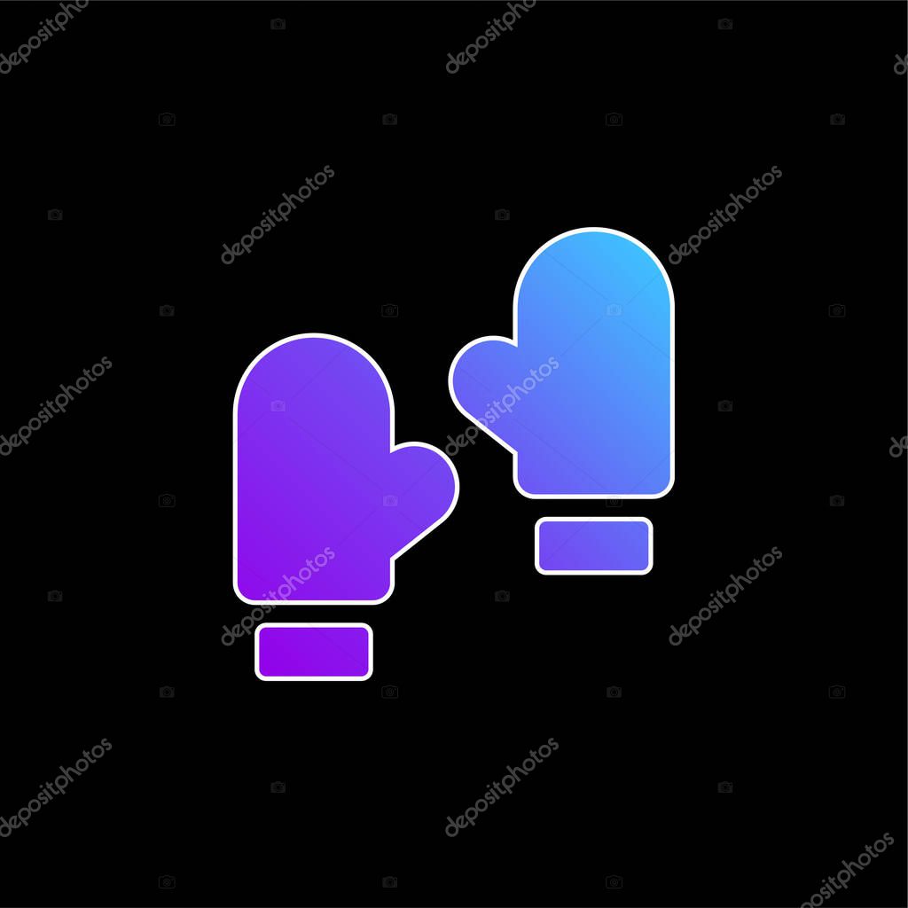 Boxing blue gradient vector icon