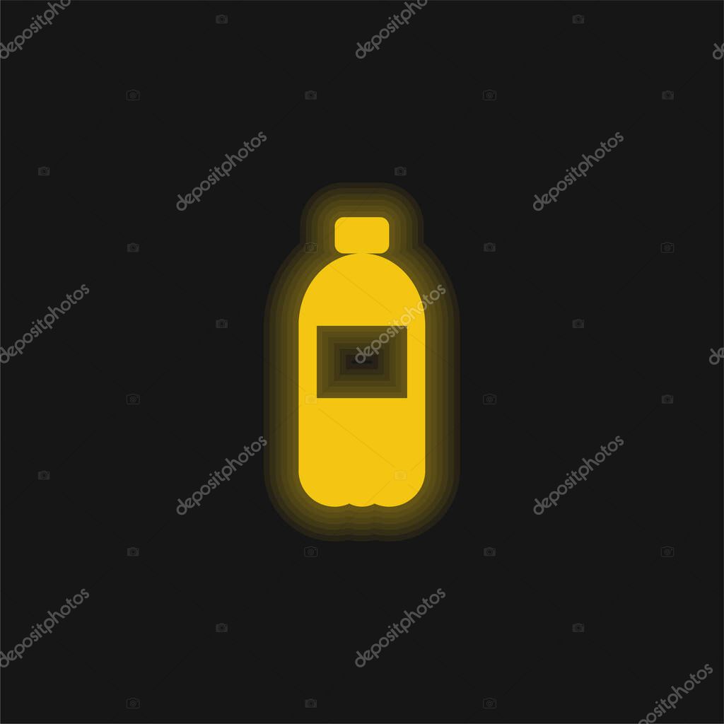Beverage yellow glowing neon icon