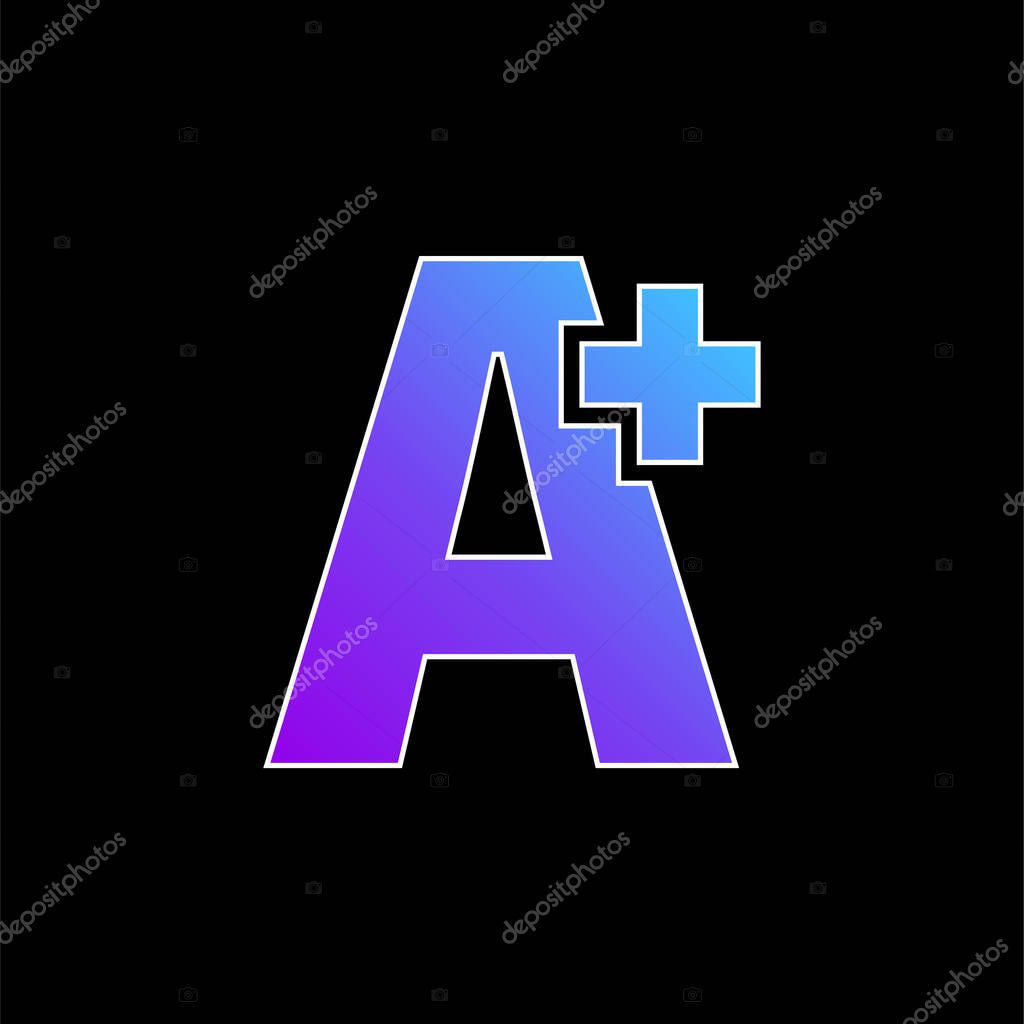 A Plus blue gradient vector icon