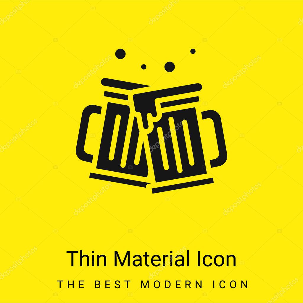 Beers minimal bright yellow material icon